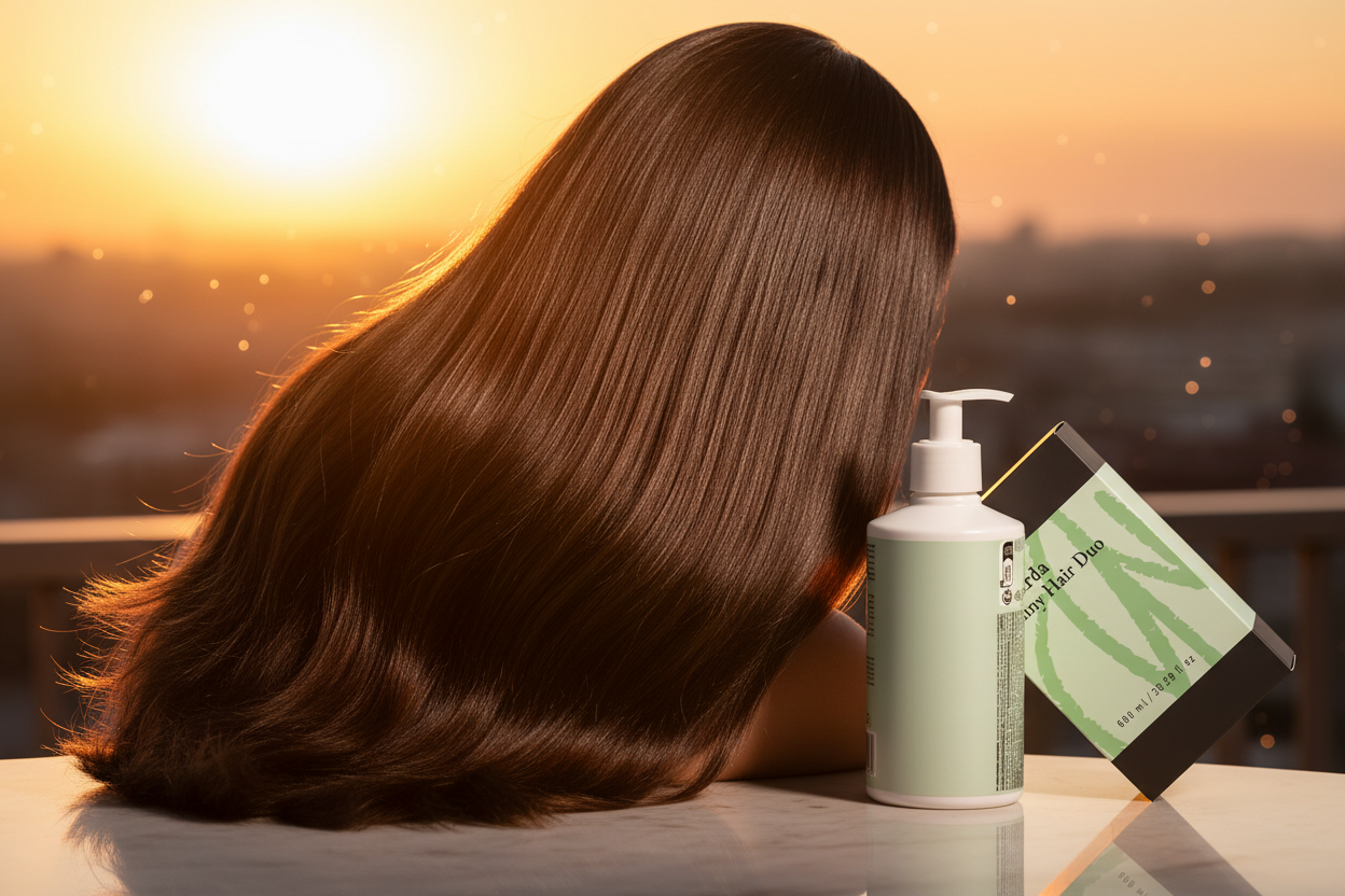 Shiny Hair Duo – livsstilskampanj med glänsande hår