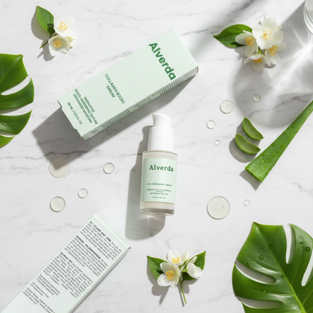 Collagen Boost Serum flat lay