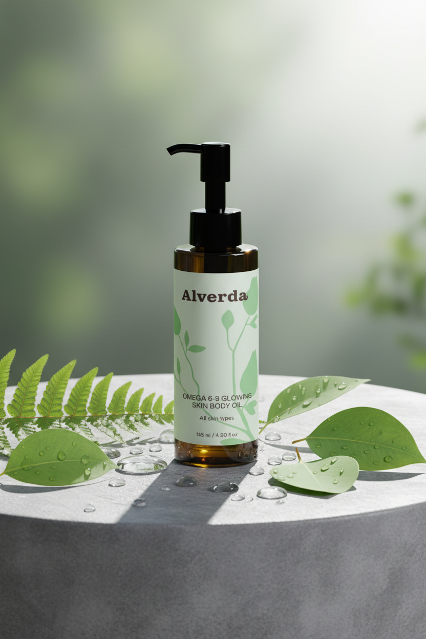 Omega 6-9 Glowing Skin Body Oil – naturlig sten och vatten