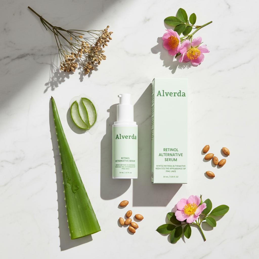 Retinol Alternative Serum flat lay