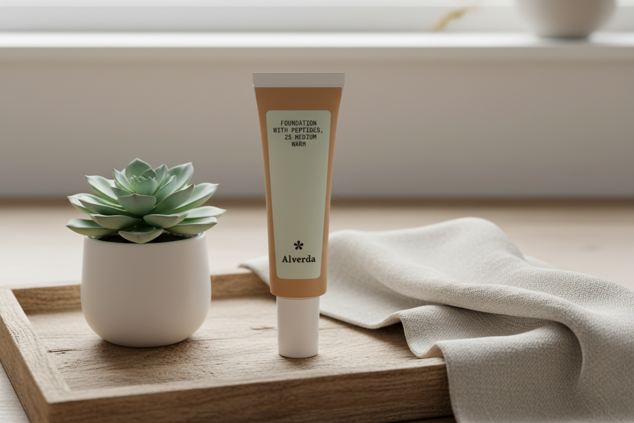 Foundation 25 Medium Warm – träbricka & natur