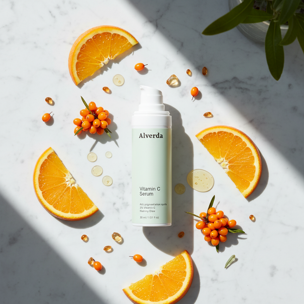 Vitamin C Serum flat lay