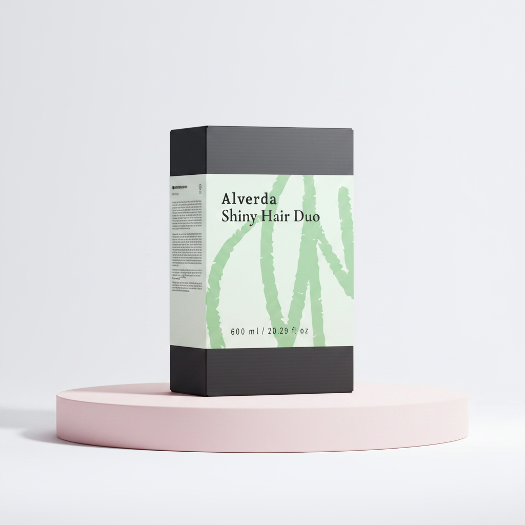 Shiny Hair Duo – minimalistisk rosa podium