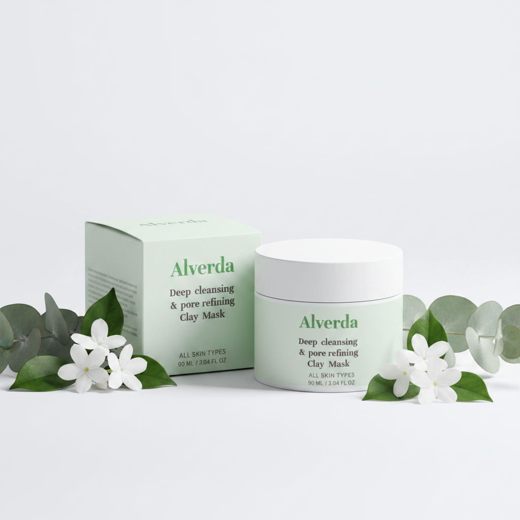 Clay Mask for Pores and Blackheads med jasmin och eukalyptus